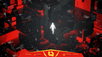 Twitch Overlay Template Featuring a Futuristic Gaming Theme