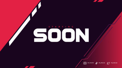 Modern Twitch Overlay Template with a Bold Starting Soon Text