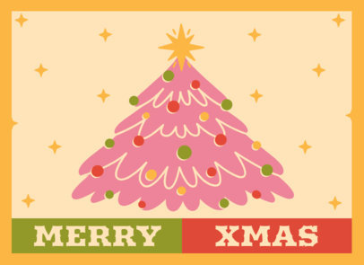 Greeting Card Generator Featuring an Illustrated Christmas Tree