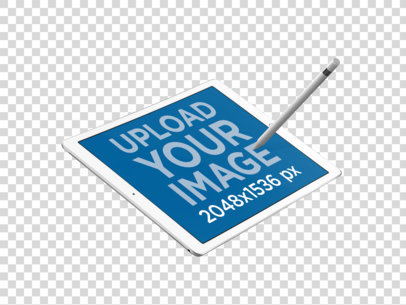 iPad 9.7" Mockup With Transparent Background a20174