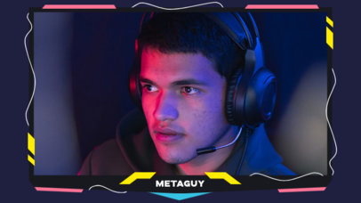 Twitch OBS Webcam Frame Overlay Generator with a Futuristic Style 5540c-el1