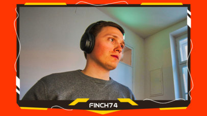 Modern OBS Webcam Frame Overlay Creator with Wavy Lines 5540d-el1