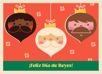 Illustrated Greeting Card Design Maker for Xmas Featuring The Three Wise Men 4906h