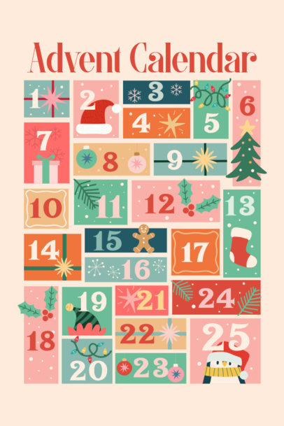 Joyful Calendar Maker for Christmas With Seasonal-Themed Graphics 4916h