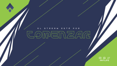 Futuristic Twitch Screen Creator With a Starting Soon Messag