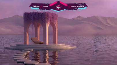 Twitch Overlay Maker Featuring an Extraterrestrial-Style Graphic