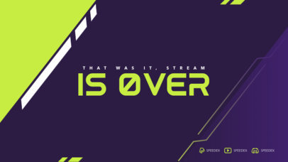 Futuristic Twitch Overlay Creator with a Stream is Over Text