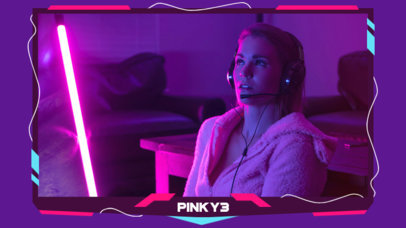 Twitch OBS Webcam Frame Maker Featuring Modern Graphics 5540a-el1