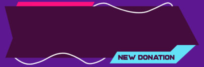 Twitch Alert Box Template for a New Donation with a Modern Badge 