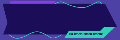 Twitch Alert Box Template with a Modern Badge for a New Follower