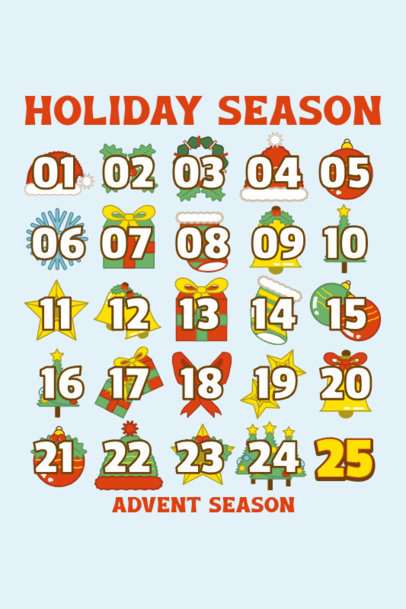 Calendar Creator Featuring Xmas-Themed Illustrations 4916f