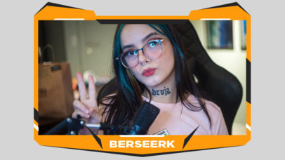 OBS Webcam Frame Maker for Twitch Streamer Featuring a Modern Style 5535d-el1