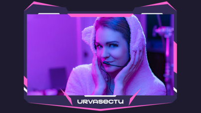 Futuristic Webcam Frame OBS Overlay Generator for a Gameplay Streamer 5535e-el1