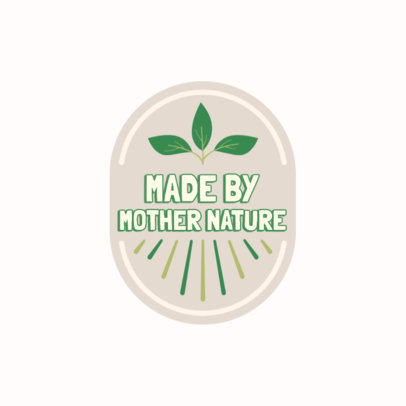 Natural Logo Template for an Organic Products Shop Featuring a Plant Graphic