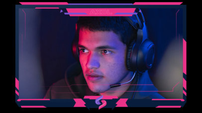 Twitch OBS Webcam Frame Overlay Creator with a Modern Style 5530a-el1