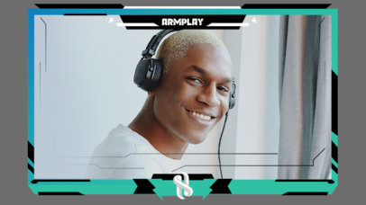 Twitch OBS Webcam Frame Overlay Generator with Modern Graphics 5530b-el1