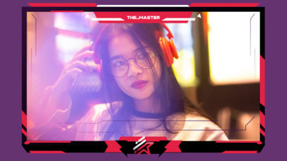 Modern OBS Webcam Frame Design Maker for Twitch Gamers 5530c-el1
