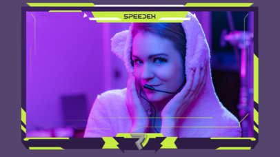 Twitch Webcam Frame Overlay Template with Futuristic Graphics 5530d-el1