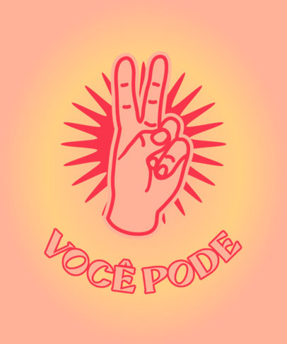 Motivational T-Shirt Design Maker Featuring a Sweet Message and a Chill Theme