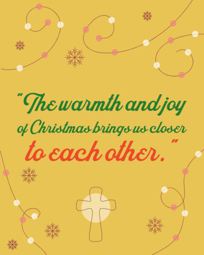 Instagram Post Template Featuring a Christmas-Themed Quote