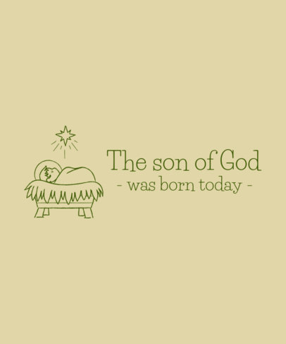T-Shirt Design Generator Featuring a Christian-Themed Quote for Xmas