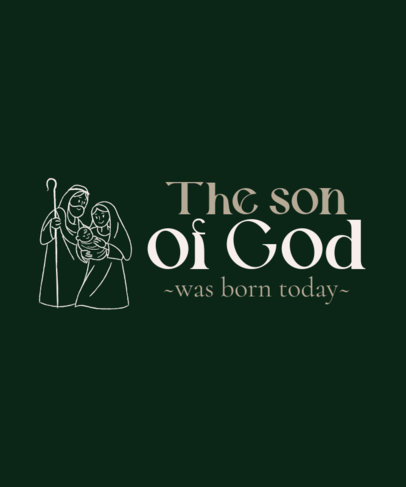 T-Shirt Design Maker Featuring a Religious-Themed Quote for Christmas