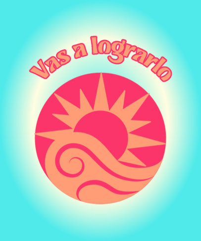 Illustrated T-Shirt Design Creator Featuring a Motivational Message