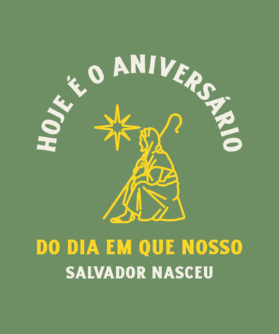 T-Shirt Design Creator to Celebrate December Holidays Featuring a Jesus Illustration