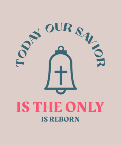 Festive T-Shirt Design Maker Featuring a Christian Quote for Xmas