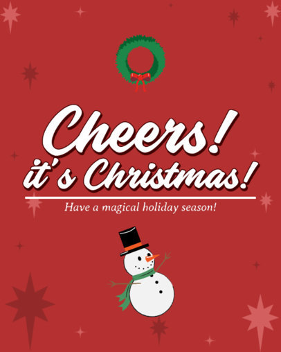 Holiday Instagram Post Template Featuring Xmas-Themed Layout