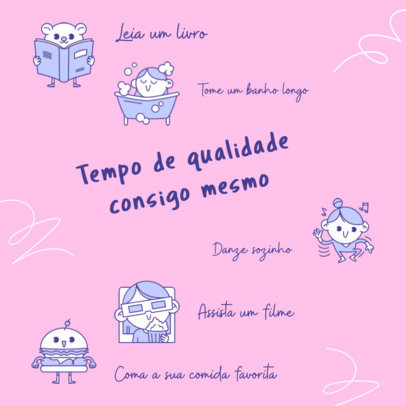 Instagram Post Creator with Illustrations and Daily Affirmations 5349b