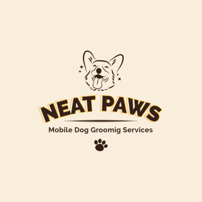 Pet Grooming Logo Maker Featuring a Dog Graphic