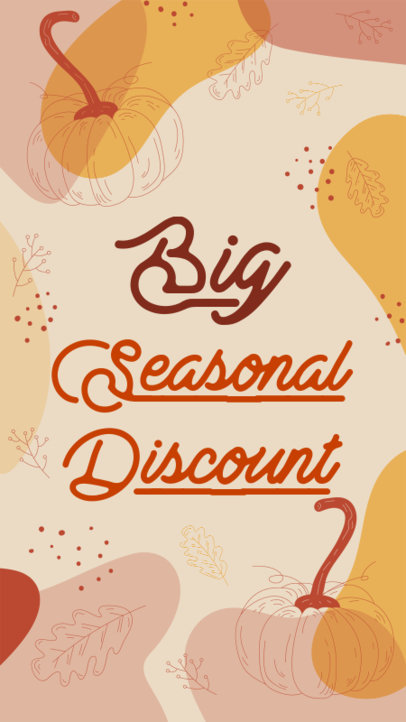 Fall-Themed Instagram Story Maker Featuring a Special Discount