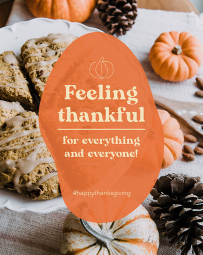 Quote Instagram Post Maker for Thanksgiving With Cookies and Pumpkins 4927