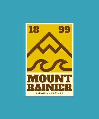 T-Shirt Design Maker Featuring a Mount Rainier Graphic 5553d-el1
