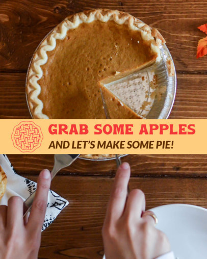 Instagram Post Maker Featuring Thanksgiving-Season Food Recipes