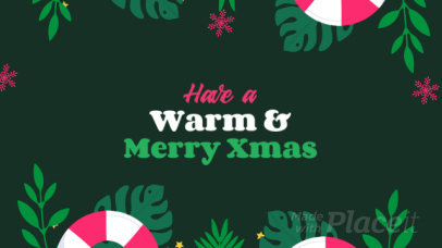 Intro Video Maker Featuring an Animated Merry Christmas Quote