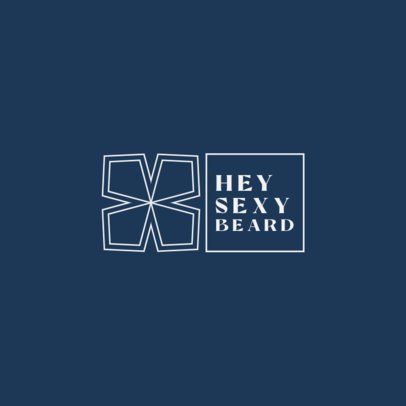 Online Logo Template for a Barbershop with an Abstract Icon