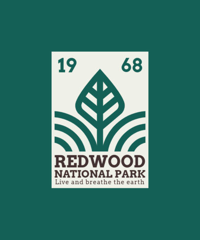National Park T-Shirt Design Generator With a Reedwood Park Graphic 5553a-el1