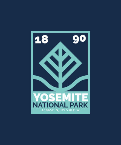 T-Shirt Design Creator With a Yosemite National Park Theme for Travelers 5553g-el1