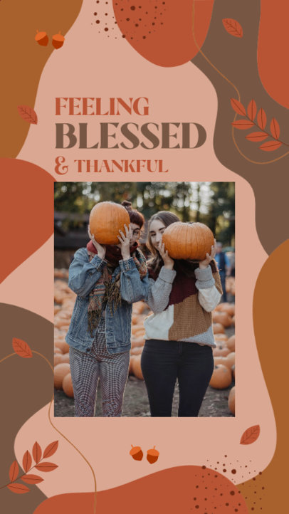 Instagram Story Creator for a Blessed and Grateful Thanksgiving 4925g