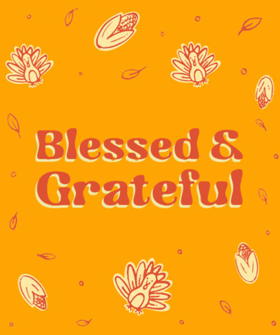 Thanksgiving-Themed T-Shirt Design Creator Featuring a Gratitude Quote
