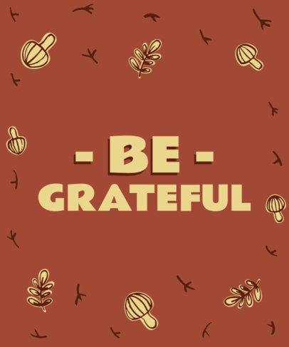 T-Shirt Design Creator Featuring a Thanksgiving Quote with Background Illustrations
