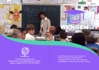 Brochure Design Creator Featuring a Bifold for a Preschool Program 5292b