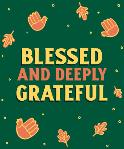 T-Shirt Design Maker for Thanksgiving with a Gratitude Quote