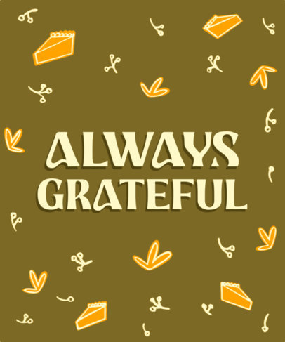 Thanksgiving-Themed T-Shirt Design Maker Featuring an Illustrated Background Pattern 4922h