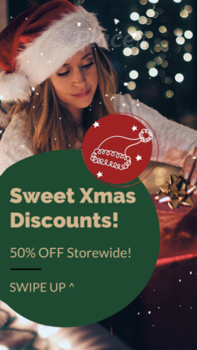Xmas-Themed Instagram Story Video Creator Featuring Special Discounts