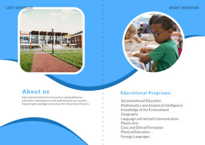 Brochure Design Maker Featuring an Academy Program for an Elementary School 5292
