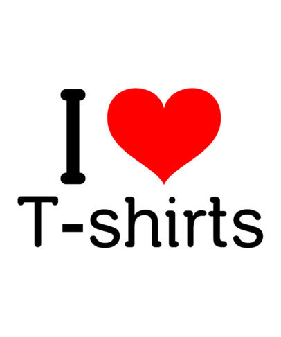 T-Shirt Design Template Featuring I Heart Quotes