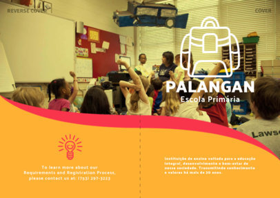 Educational Brochure Design Maker Featuring an Elementary Informative Program 5292d